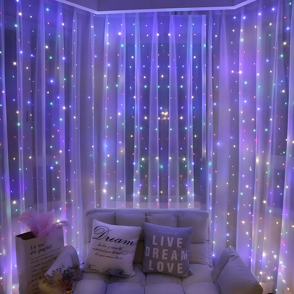Picture of 3x2Meter LED Curtain String Lights – 8 Lighting Modes