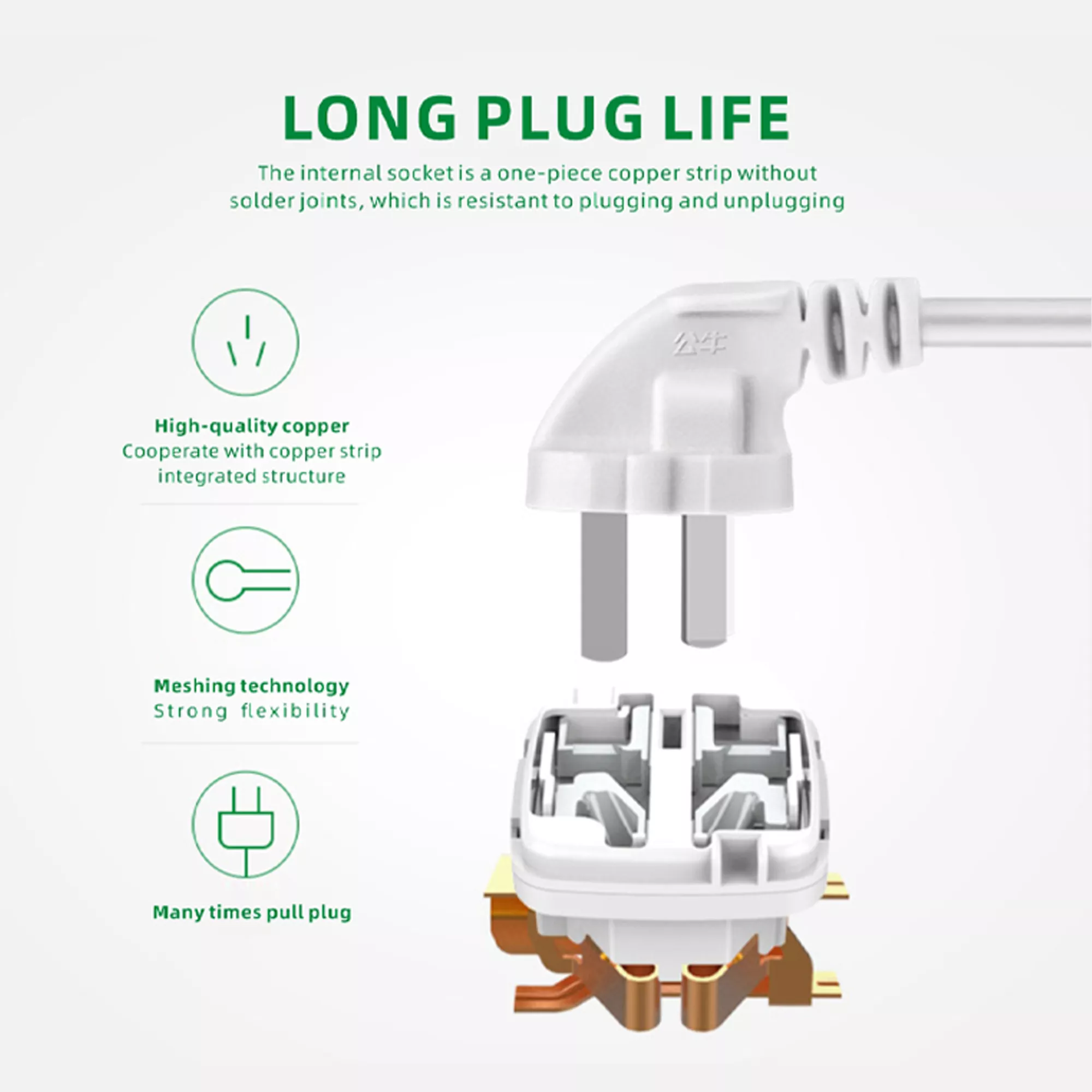 Picture of GONGNIU Universal Extension Socket Power Strip 5M – Multi Plug Extension