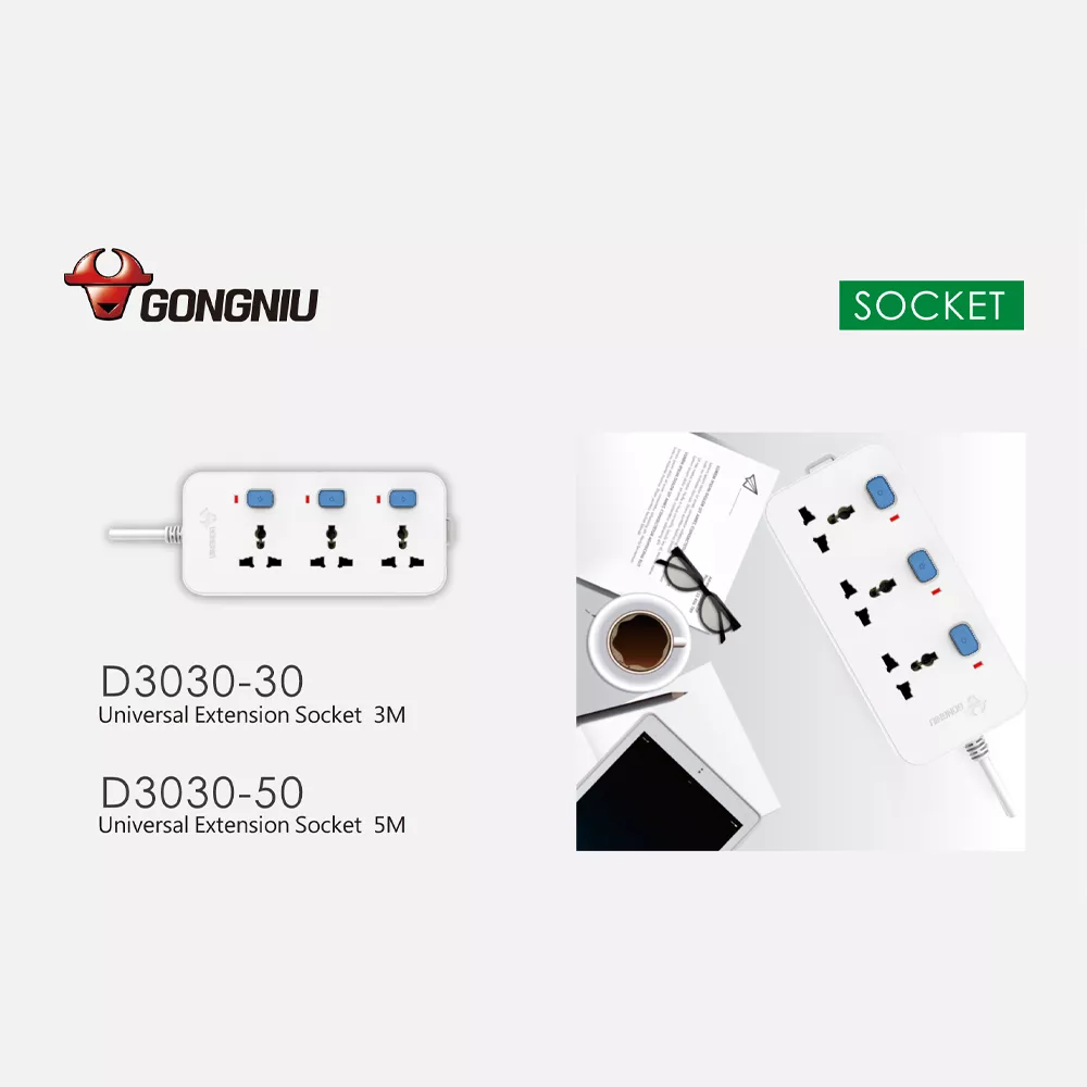 Picture of GONGNIU Universal Extension Socket Power Strip 3 Socket
