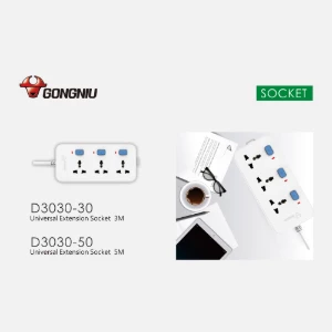 Picture of GONGNIU Universal Extension Socket Power Strip 3 Socket