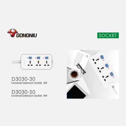 Picture of GONGNIU Universal Extension Socket Power Strip 3 Socket