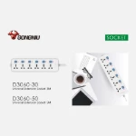 Gongniu 6-Port Extension Socket D3060 – 3M/5M | Universal Plug, Safety Switches, Overload Protection