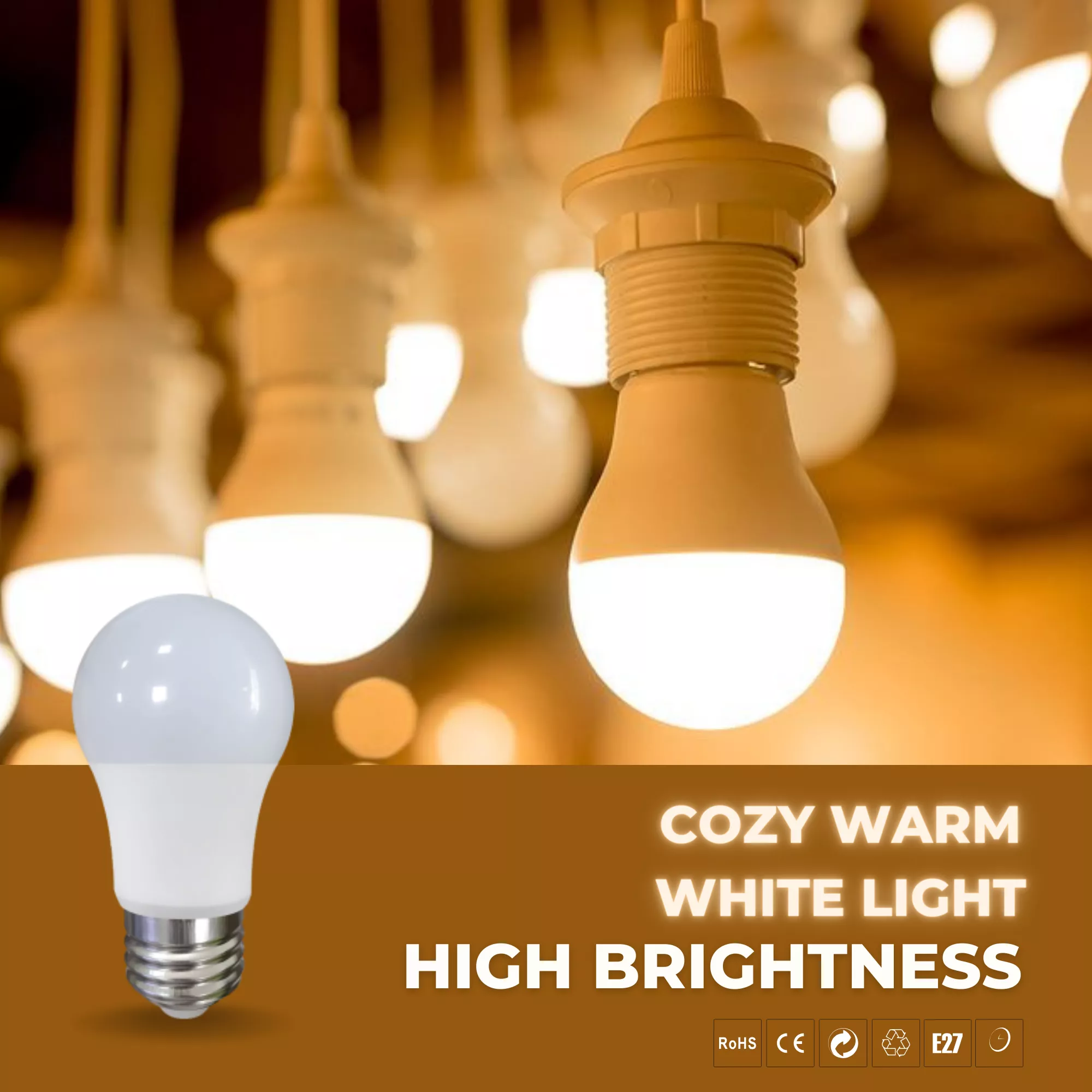 Picture of 9W LED Bulb E27 – Energy Saving Bright Light (White/Warm White)