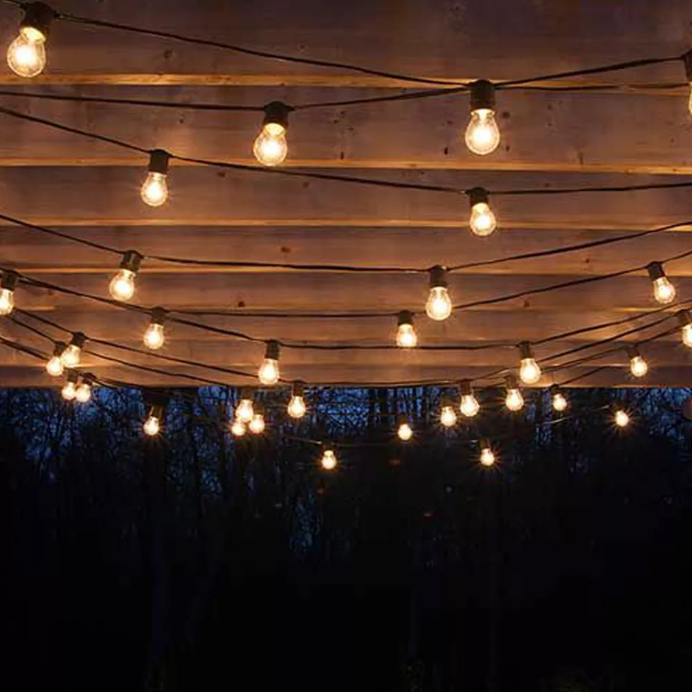 vintage edison led bulbs string lights ceiling