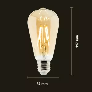 Picture of Vintage Edison LED Bulb 6W E27 – Warm Amber Decorative Filament Light