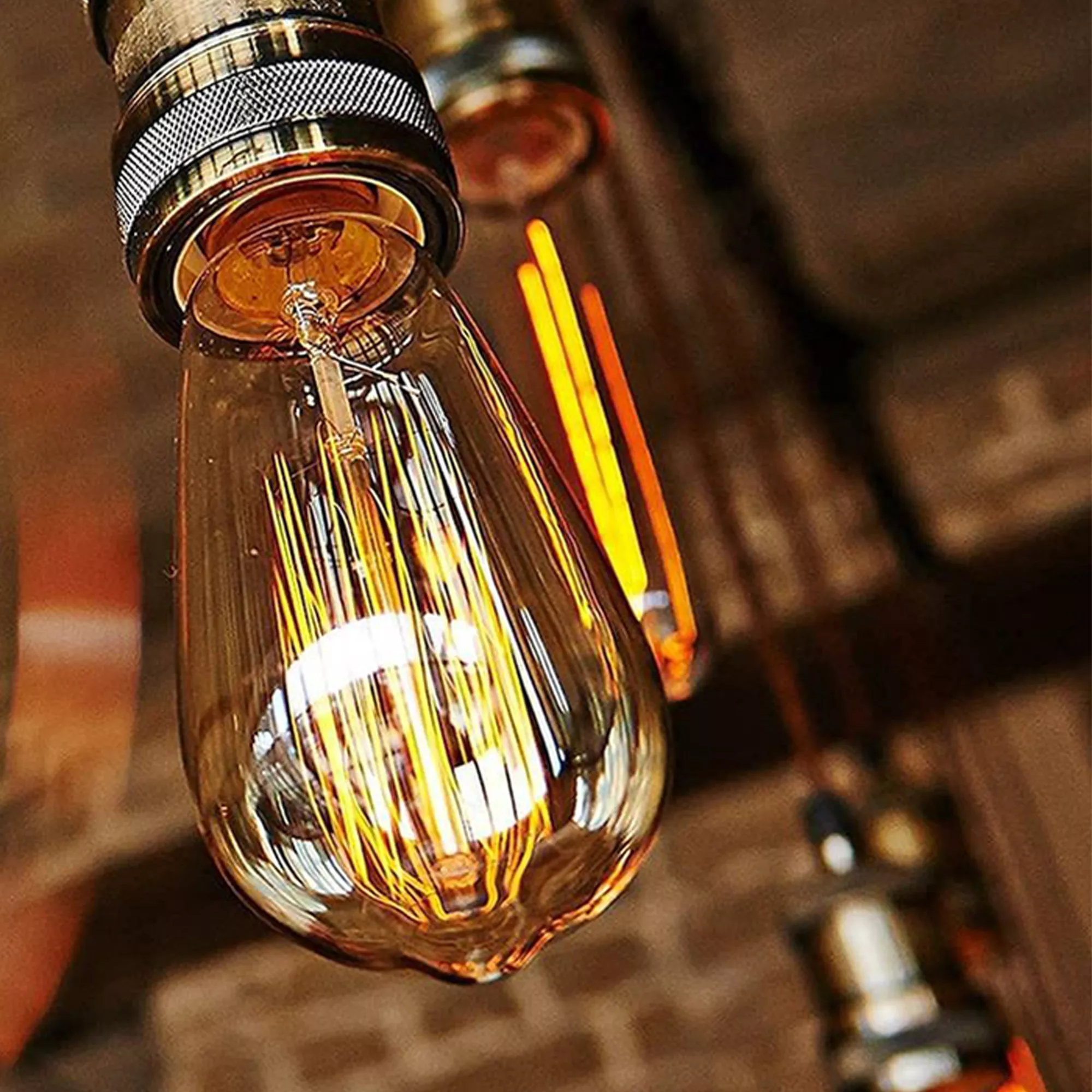 Picture of Vintage Edison LED Bulb 6W E27 – Warm Amber Decorative Filament Light