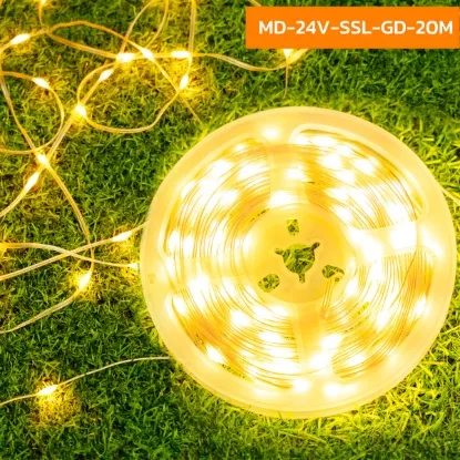 Picture of Solar Golden Wire String Lights 10M/20M