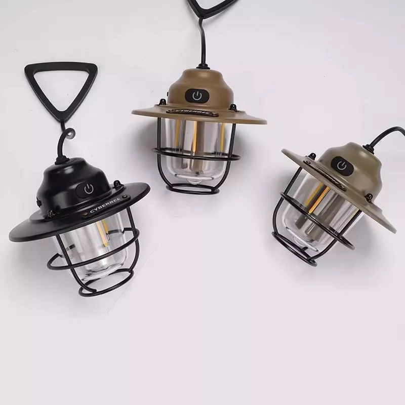 Picture of Retro Portable Camping Lantern – USB Rechargeable Vintage Hanging Lamp