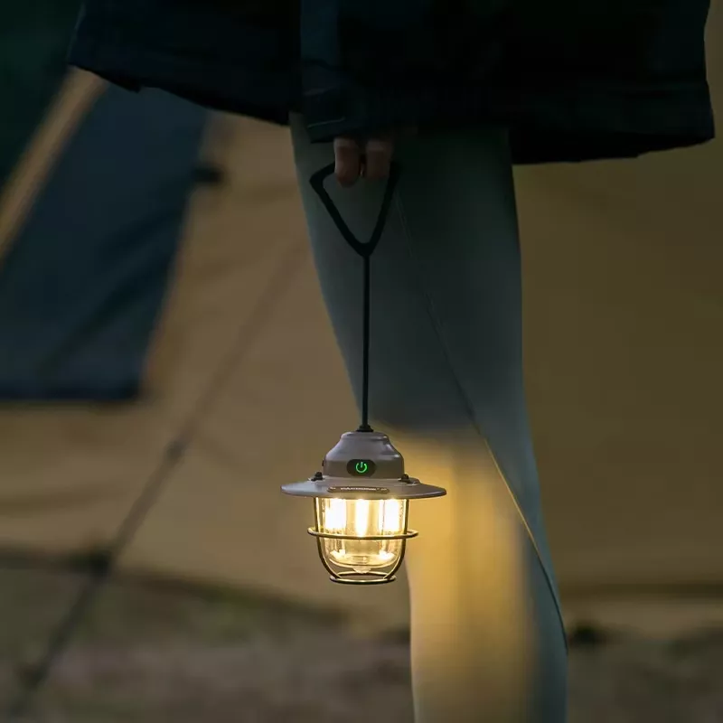 Picture of Retro Portable Camping Lantern – USB Rechargeable Vintage Hanging Lamp