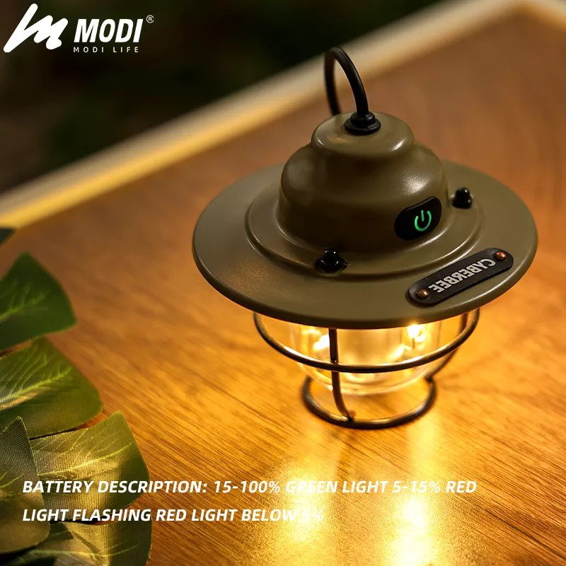 Picture of Retro Portable Camping Lantern – USB Rechargeable Vintage Hanging Lamp