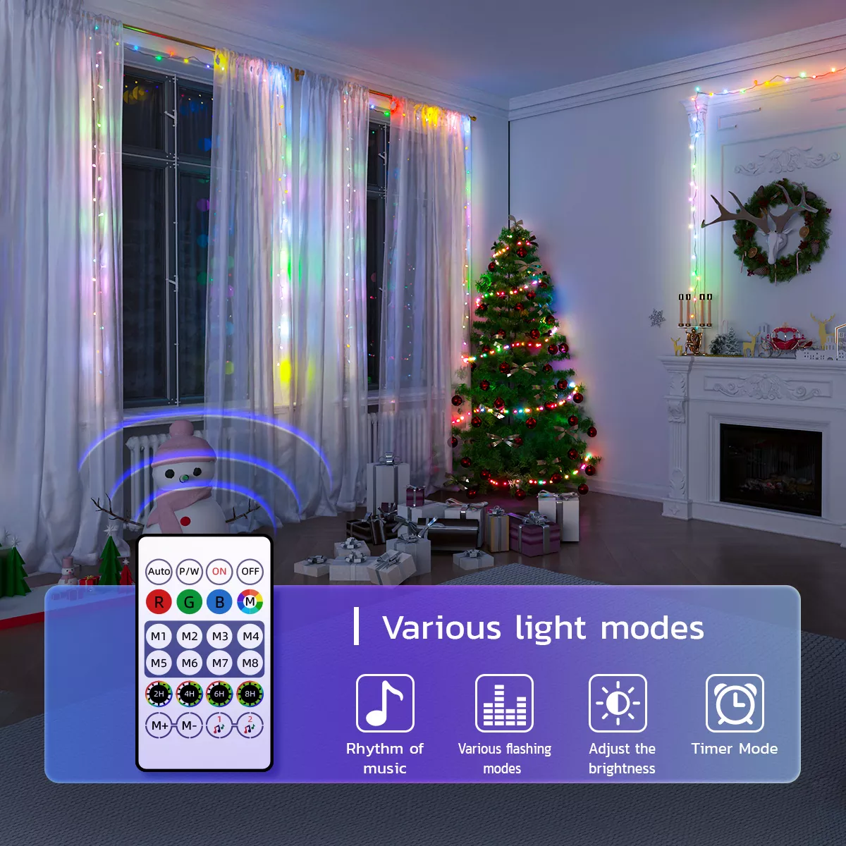 Picture of Ice Cream Shape LED RGB String Lights