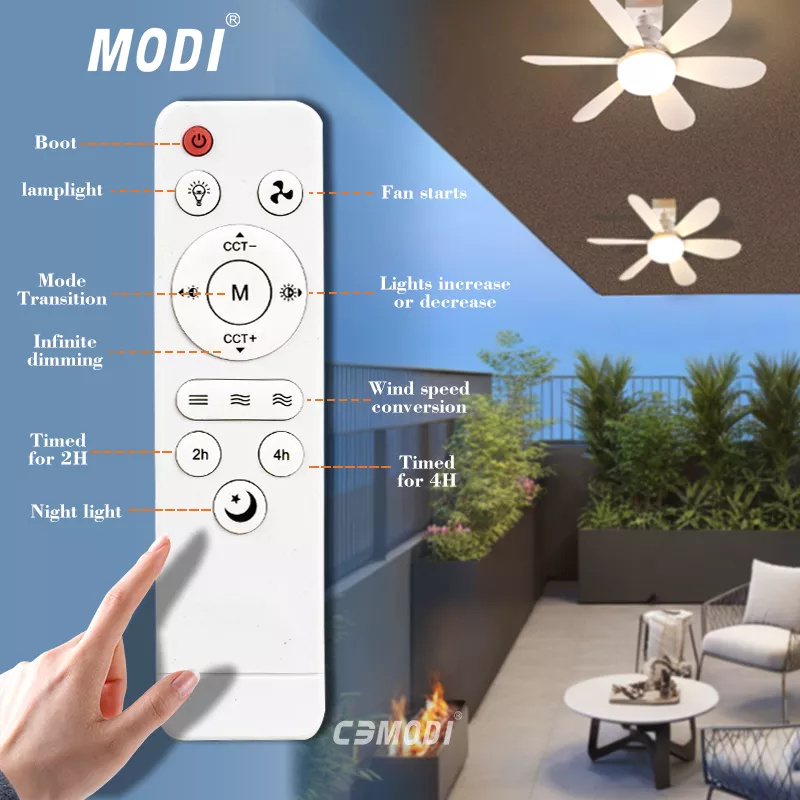 Picture of Ceiling Fan LED Light 30W – 3-Color Dimmable Modern Fan Lamp