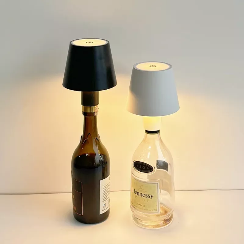 Picture of Rechargeable Wine Bottle LED Lamp | 3-Color Touch Sensor Bottle Top Light