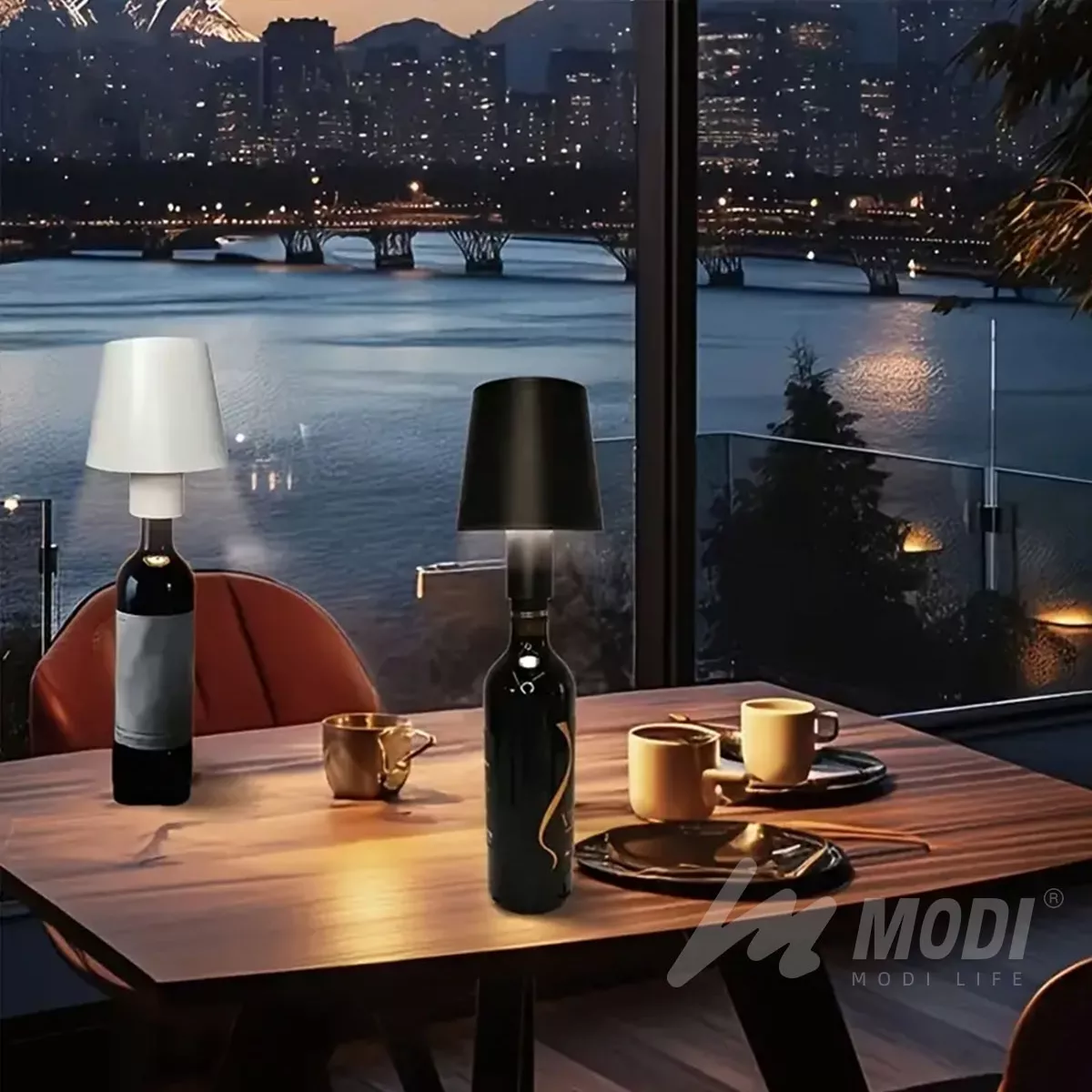 Picture of Rechargeable Wine Bottle LED Lamp | 3-Color Touch Sensor Bottle Top Light