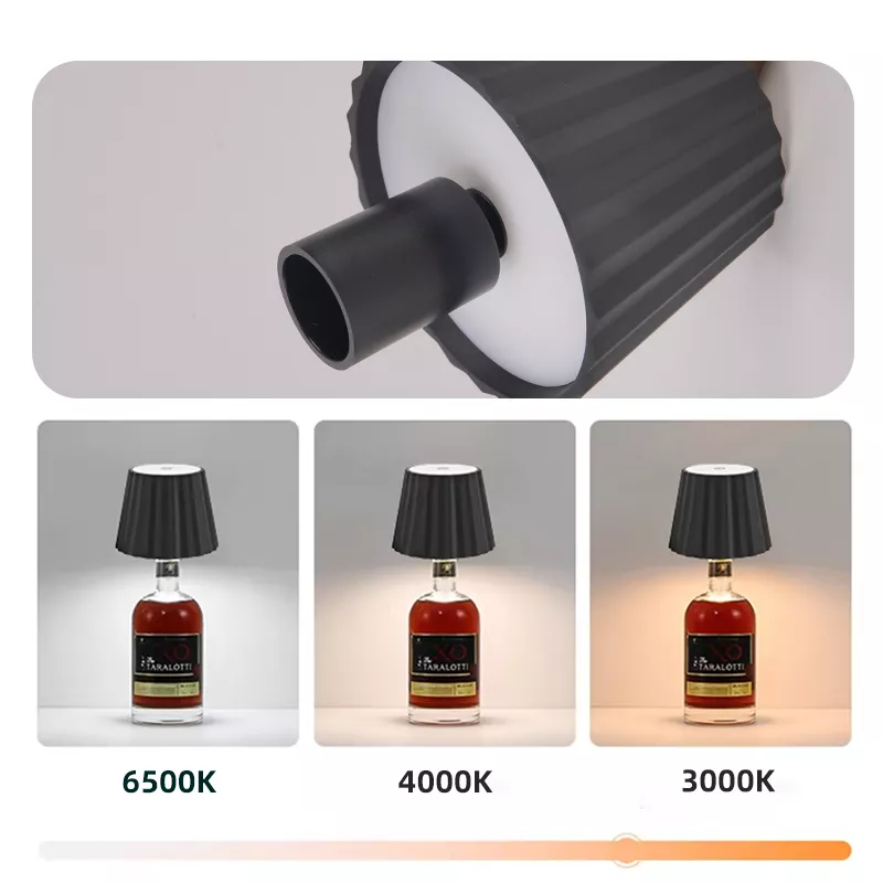 Picture of Rechargeable Wine Bottle LED Lamp | 3-Color Touch Bottle Top Light