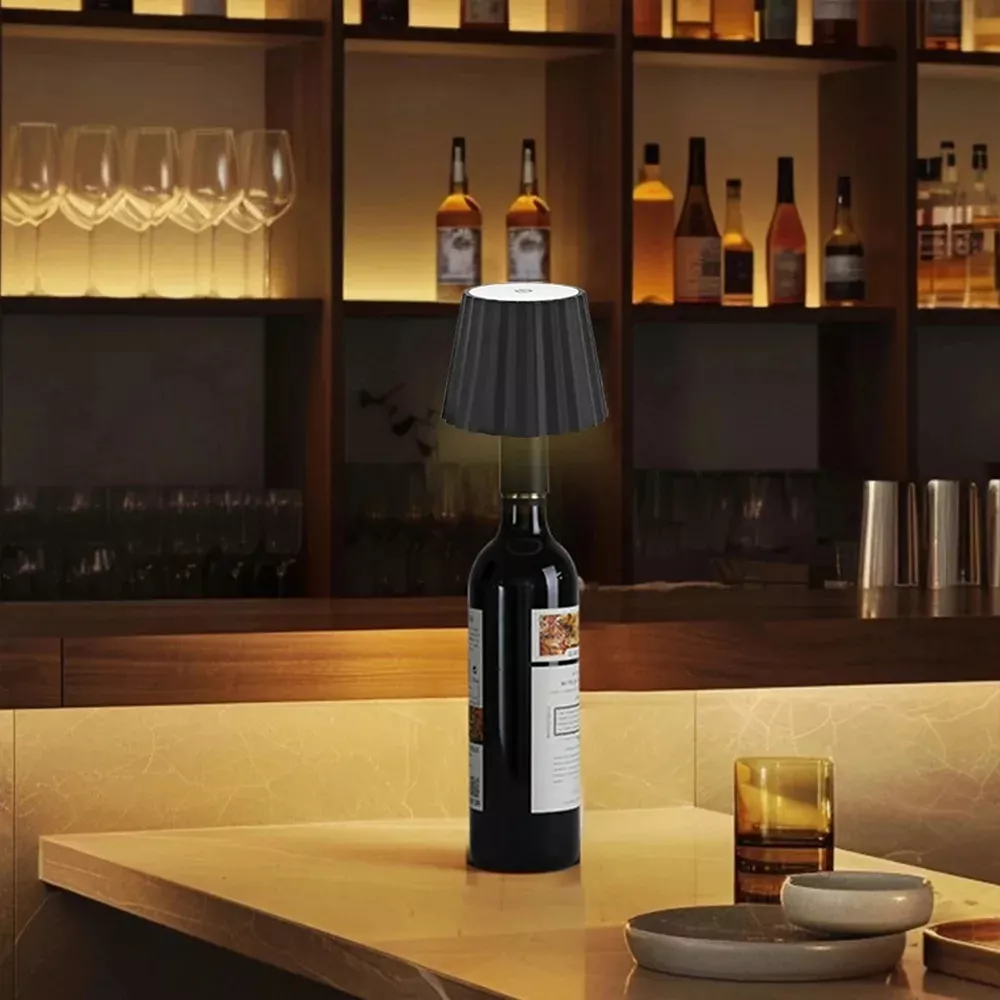 Picture of Rechargeable Wine Bottle LED Lamp | 3-Color Touch Bottle Top Light