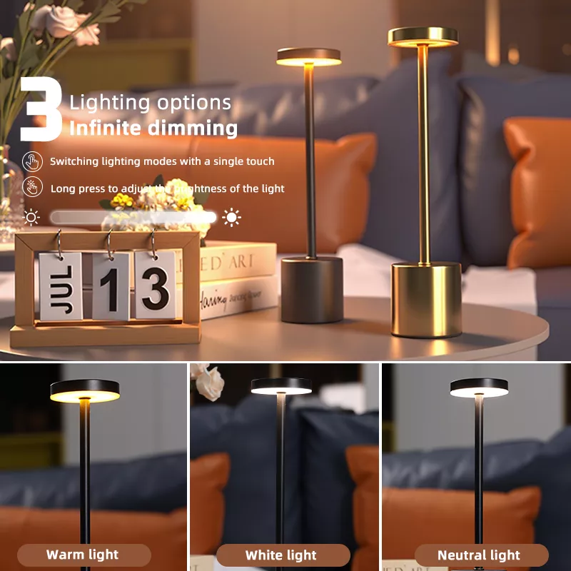 Picture of Modern Rechargeable LED Touch Sensor Table Lamp – 3 Color Dimming