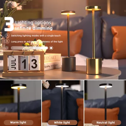 Picture of Modern Rechargeable LED Touch Sensor Table Lamp – 3 Color Dimming
