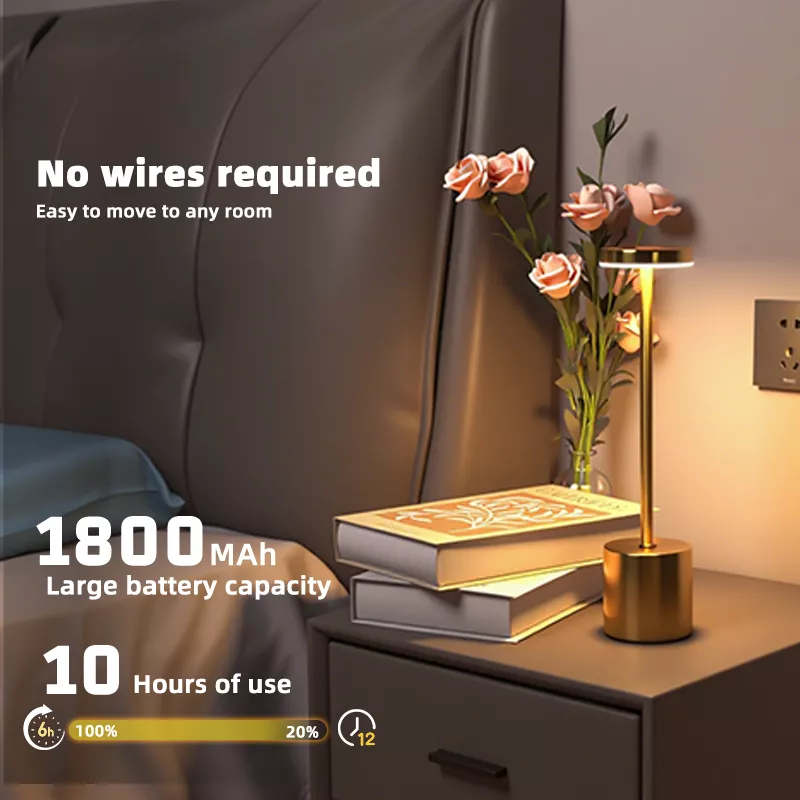 Picture of Modern Rechargeable LED Touch Sensor Table Lamp – 3 Color Dimming