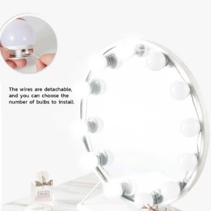 Picture of LED Vanity Mirror Light Bulbs – Hollywood Style Makeup Lighting Set (8/10/12 Bulbs)