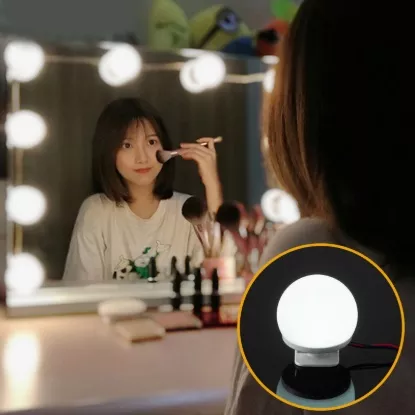 Picture of LED Vanity Mirror Light Bulbs – Hollywood Style Makeup Lighting Set (8/10/12 Bulbs)