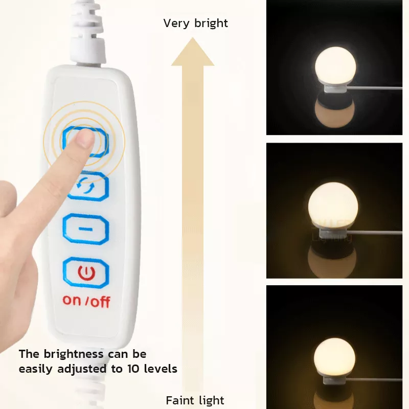 Picture of LED Vanity Mirror Light Bulbs – Hollywood Style Makeup Lighting Set (8/10/12 Bulbs)