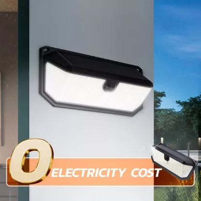 Picture of Solar Motion Sensor Wall Light 6500K | Outdoor Waterproof Security Light with PIR Sensor