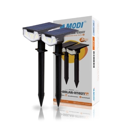 MODI MD-SOLAR-H1021-2P solar spike light 2pcs set with packaging