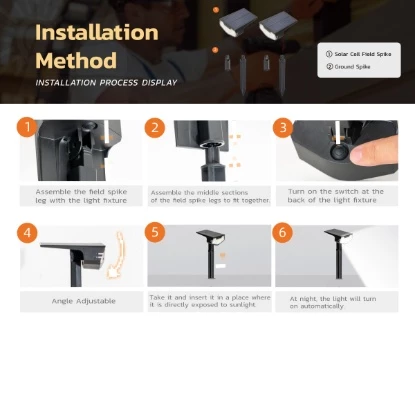 Installation process solar garden spike light step by step