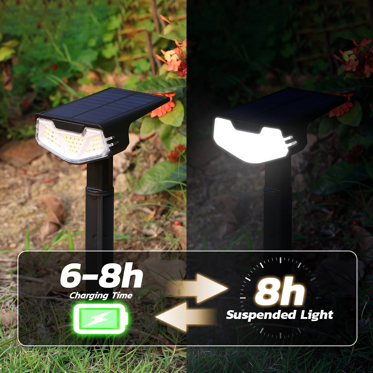 Solar spike light day and night comparison 6500K