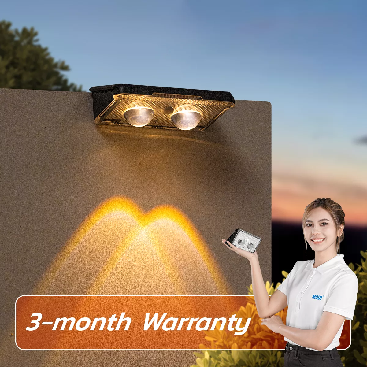 Picture of Outdoor Solar Wall Light with Motion Sensor