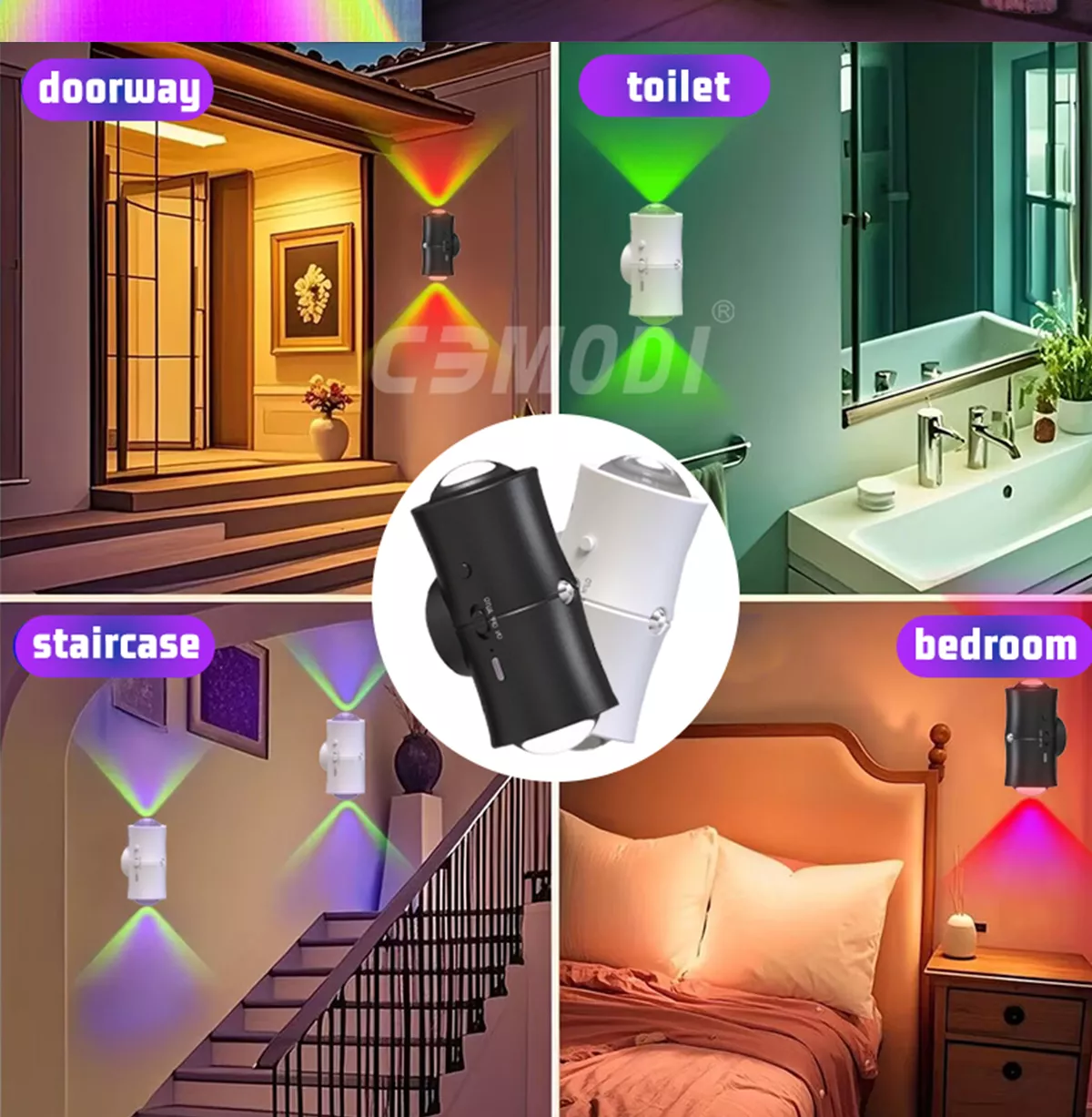 Picture of RGB Motion Sensor Magnetic Wall Light