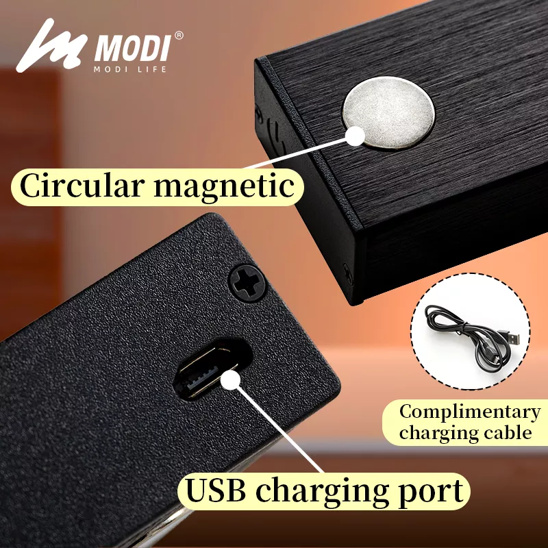 Picture of Rechargeable LED Magnetic Night Light – Touch Sensor Under Cabinet Lamp 5500K USB Desk/Wall Light