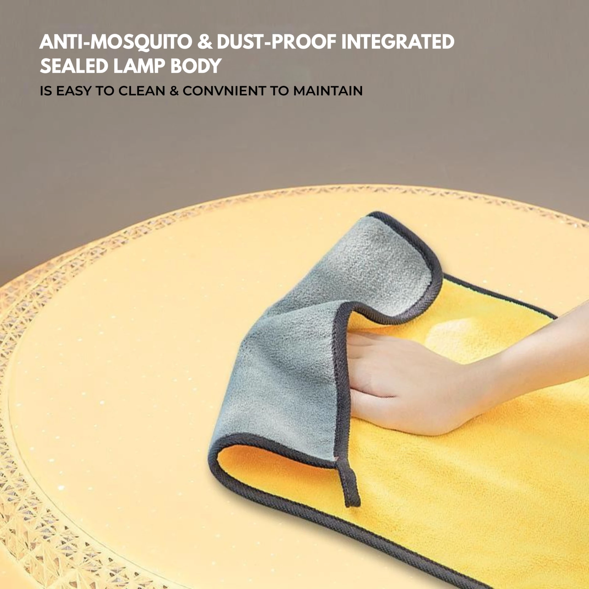 High-brightness LED light showing 360° luminous surround effect with energy-saving LED beads.