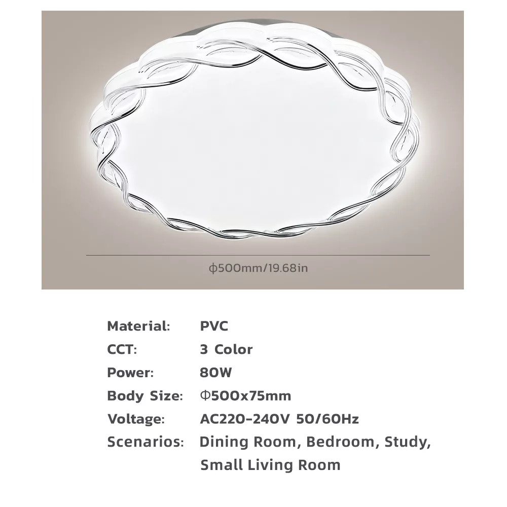 Picture of Modern 3-Color LED Ceiling Light 80W