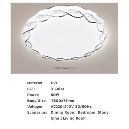 Picture of Modern 3-Color LED Ceiling Light 80W