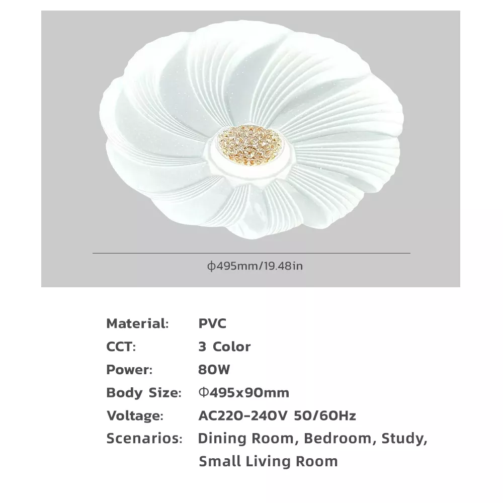 Picture of Luxury Flower LED Ceiling Light 80W