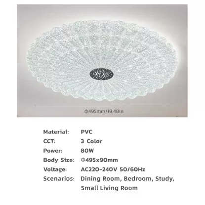 Picture of Crystal Starburst LED Ceiling Light 80W