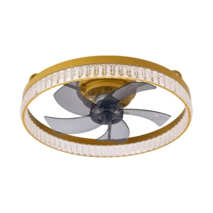 Picture of Crystal LED Ceiling Fan Light – Invisible Blade Chandelier Fan with Remote