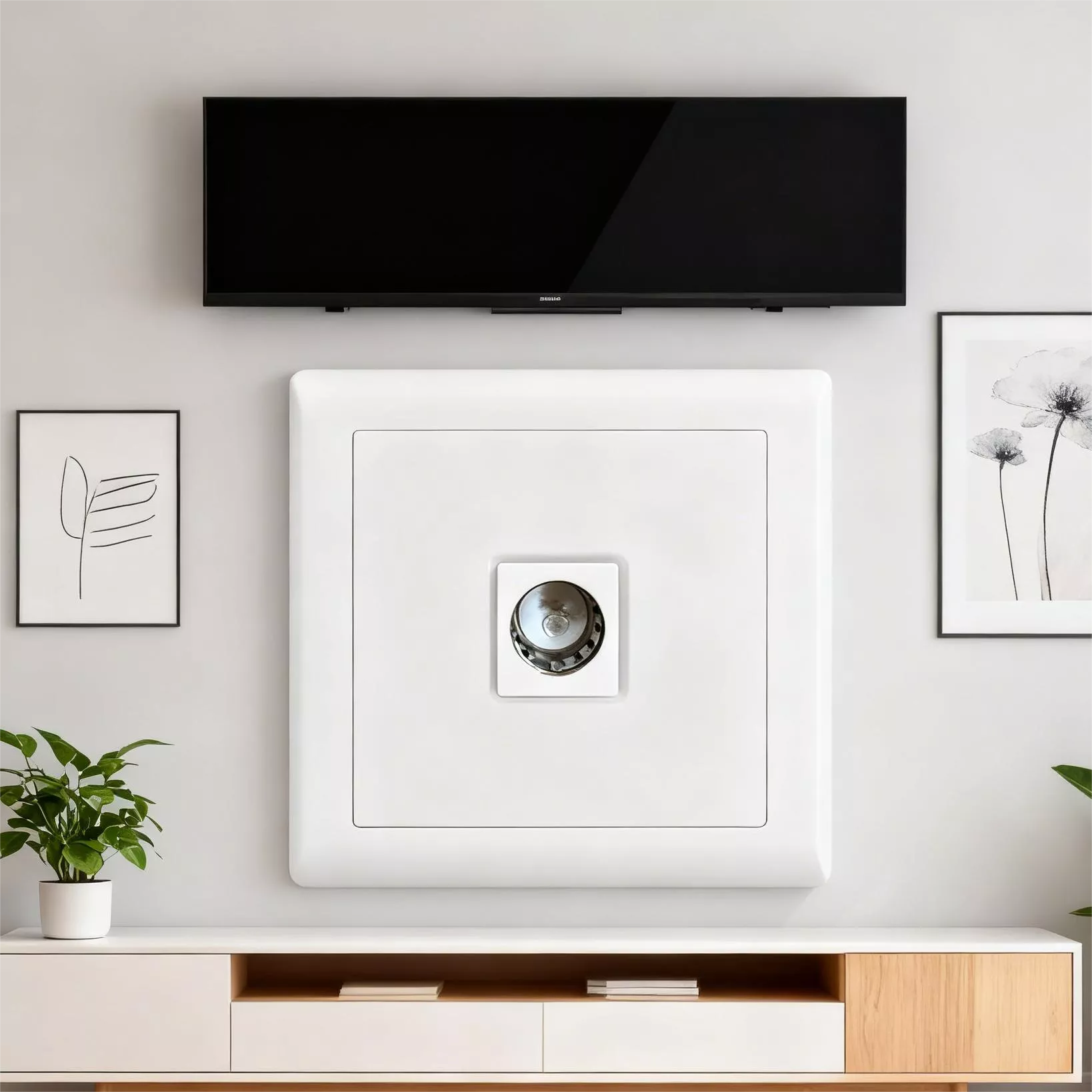 Picture of Satellite Socket Wall Outlet – TV Satellite Coaxial Connector