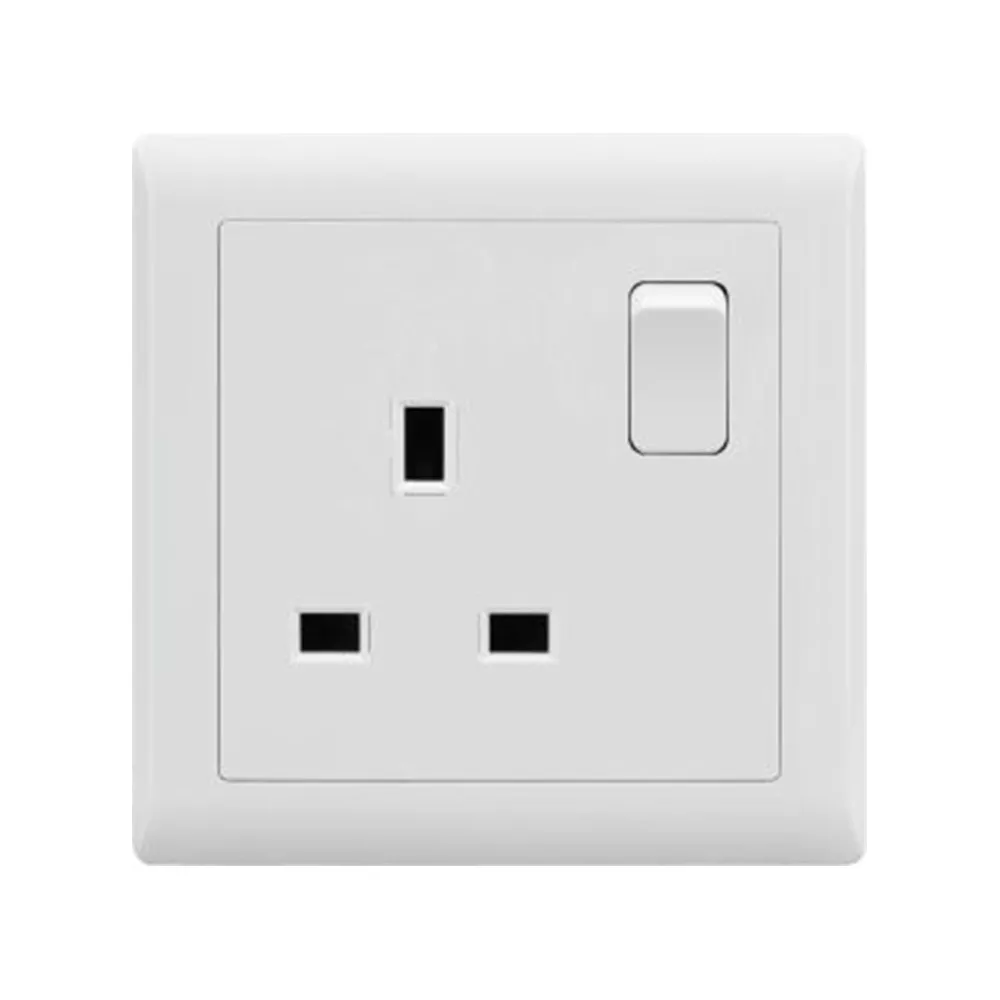 Picture of British Standard Wall Socket with Switch – UK Plug Power Outlet
