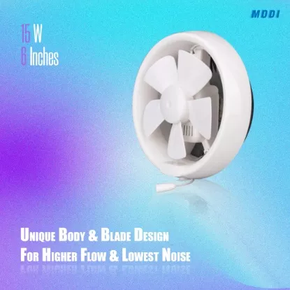 Picture of 6 Inch Ceiling Exhaust Fan – Bathroom / Kitchen Ventilation Fan 15W