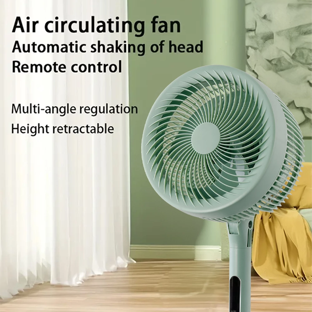 Picture of Air Circulation Pedestal Fan with Remote Control – Silent Oscillating Cooling Fan