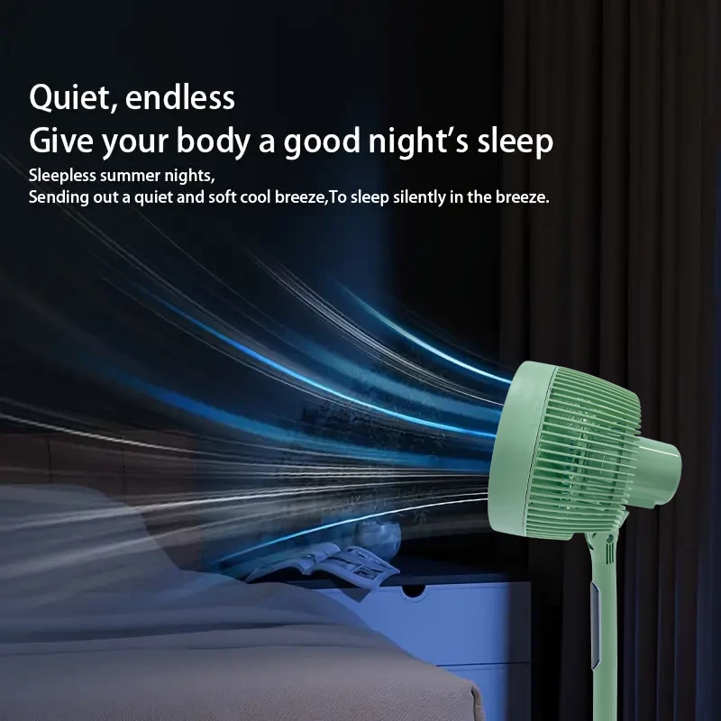 Picture of Air Circulation Pedestal Fan with Remote Control – Silent Oscillating Cooling Fan