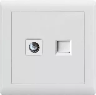 Picture of Telephone + Computer + TV Multi-Function Wall Outlet Panel