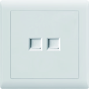 Picture of Telephone + Computer + TV Multi-Function Wall Outlet Panel