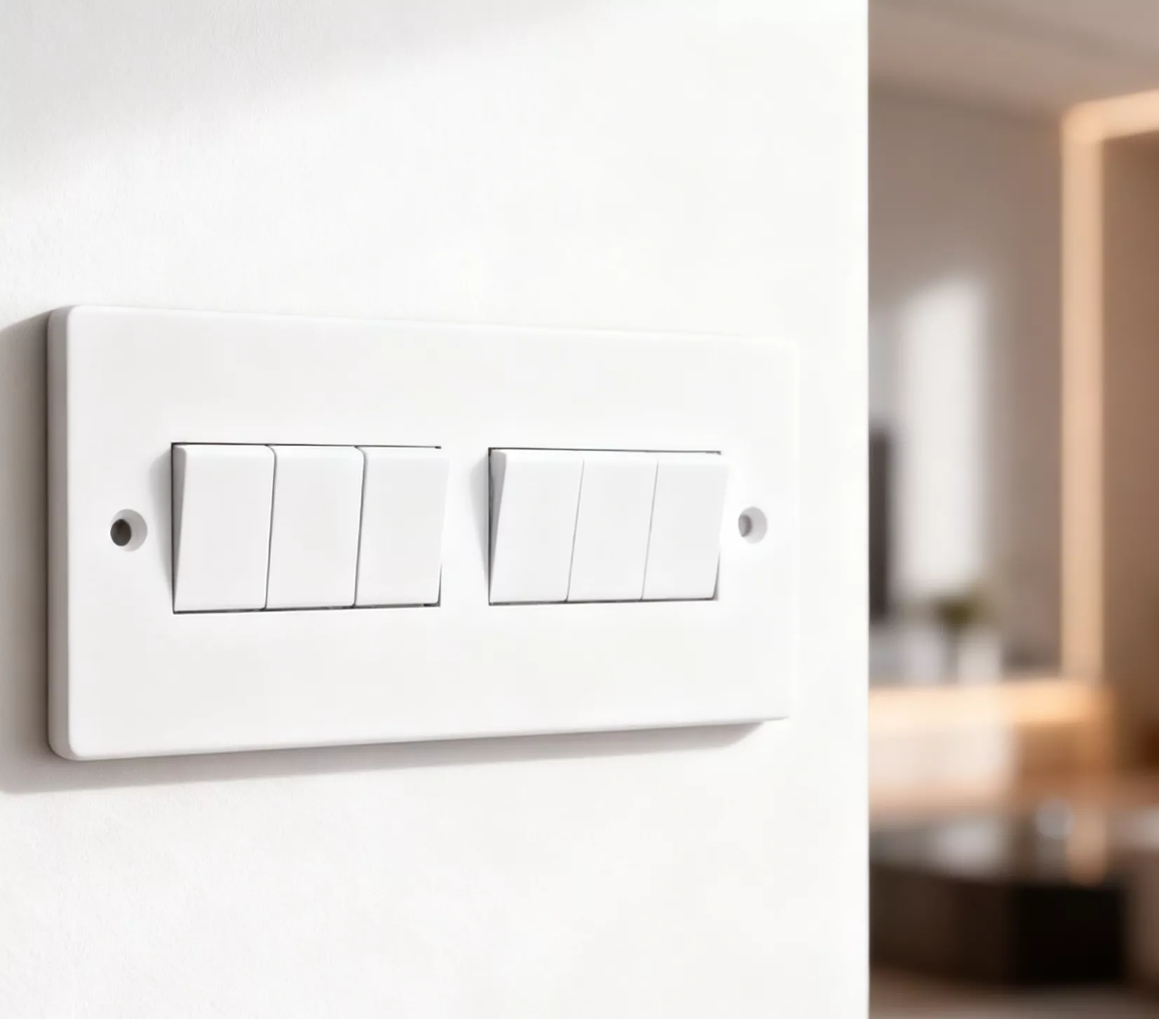 Picture of Bakelite 6 Gang 1 Way Wall Switch