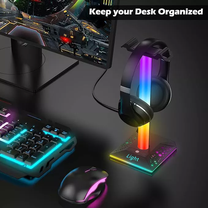 Picture of RGB Gaming Headset Stand with LED Light