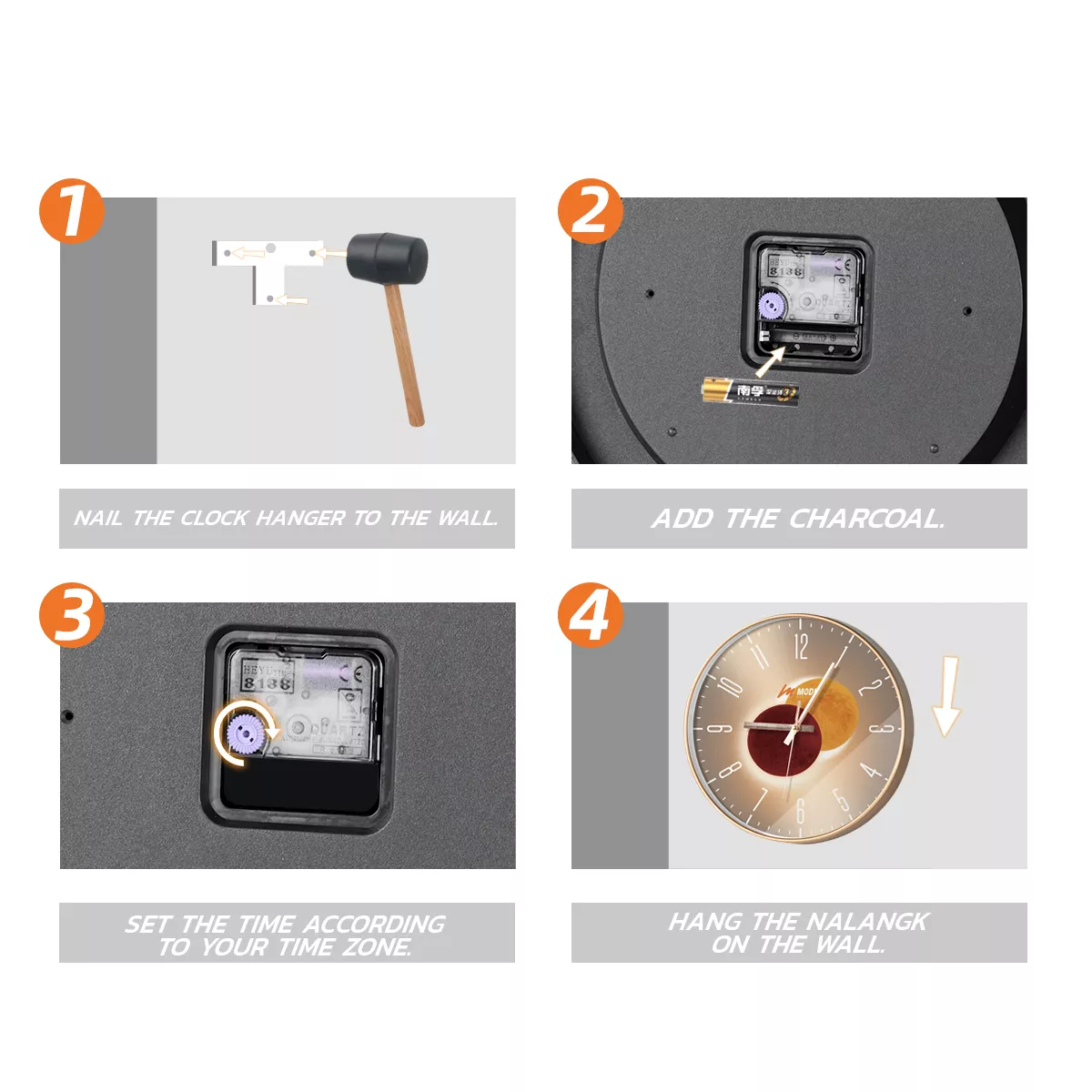 Picture of MODI Silent Wall Clock 12-Inch