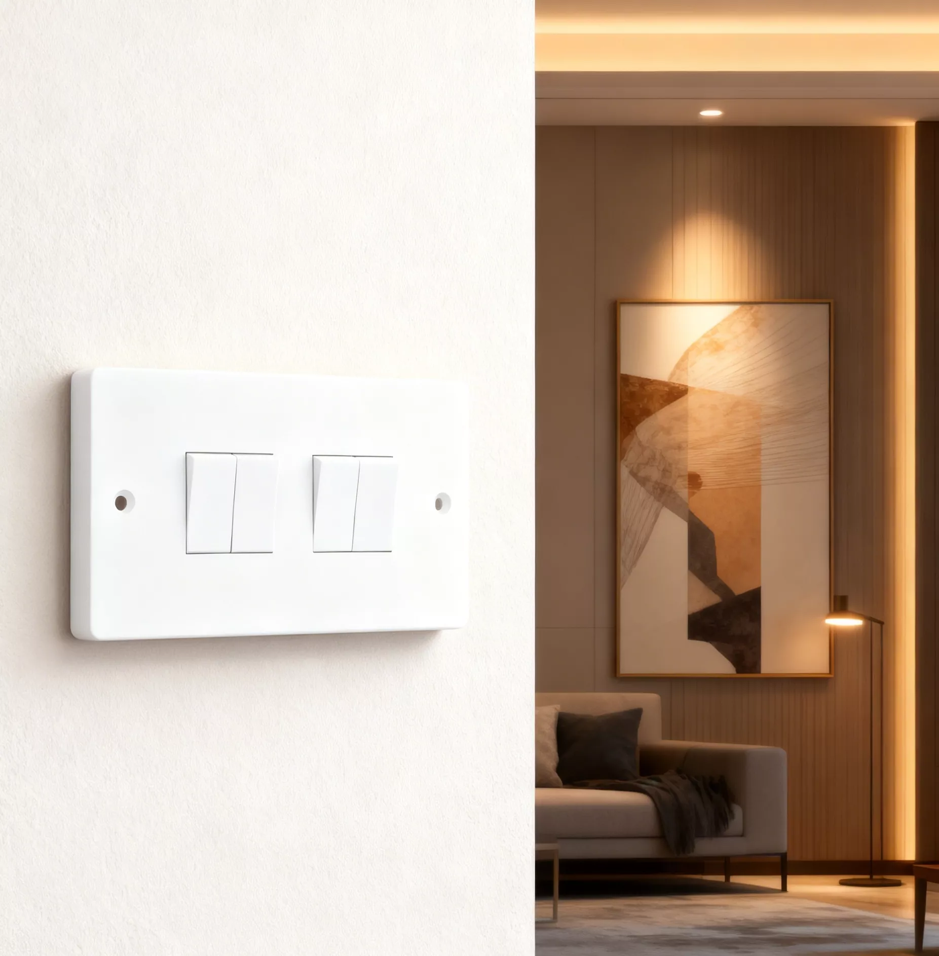 Picture of 4gang 1 way plate switch